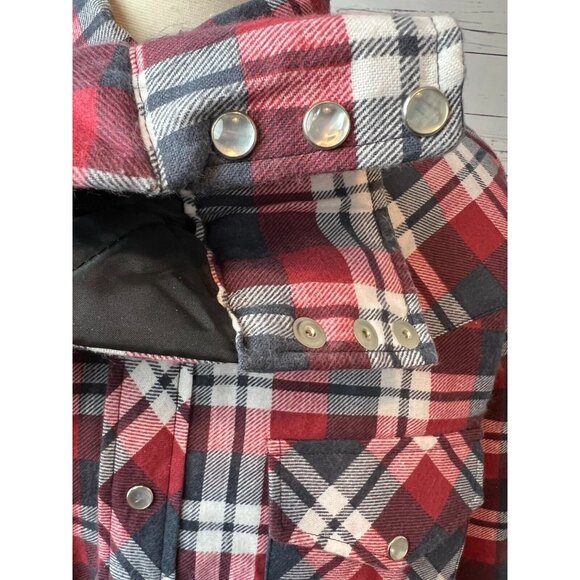 Stir-Ups Western Model Flannel pearl snap shirt Medium Shacket Mens Vintage - Picture 6 of 10